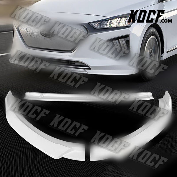 For 2017-2022 Hyundai IONIQ STP Painted White Front Bumper Splitter Spoiler Lip - KOCF.com - Car Parts