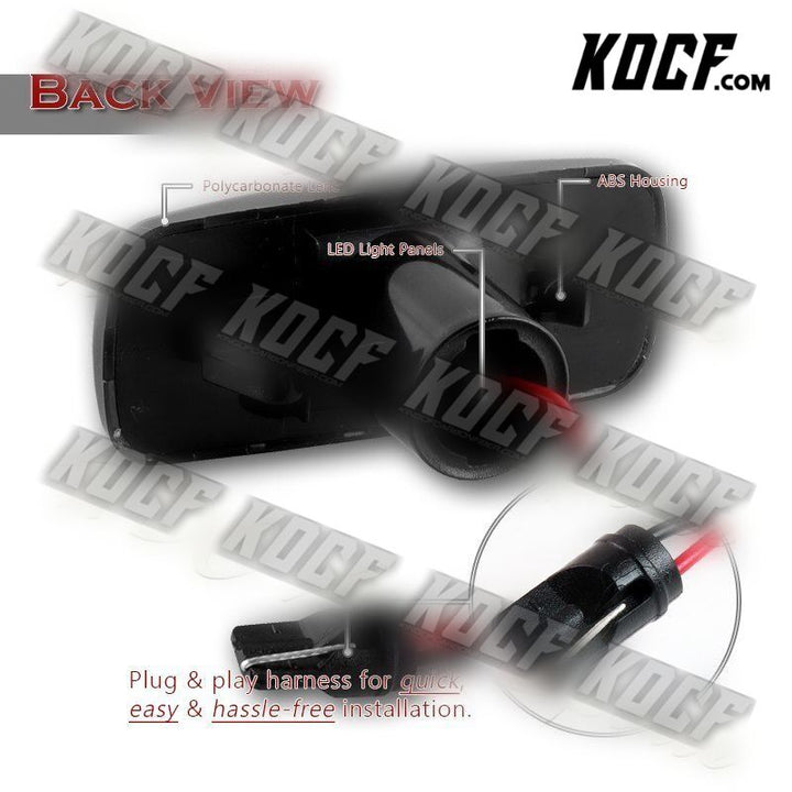 For Chrysler 200 300C Sebring Clear Lens Amber Dynamic LED Side Marker Lights - KOCF.com - Car Parts