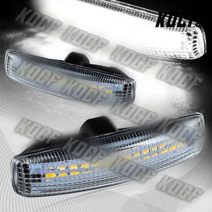 For Land Rover LR2 LR3 LR4 L320 Clear White LED Turn Signal Side Marker Lights - KOCF.com - Car Parts