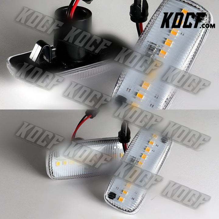 For Chrysler 200 300C Sebring Clear Lens Amber Dynamic LED Side Marker Lights - KOCF.com - Car Parts