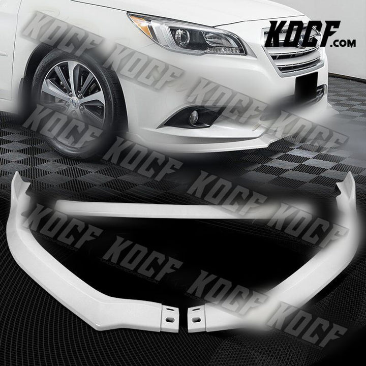 For 2015-2017 Subaru Legacy STi-Style JDM Painted White Front Bumper Spoiler Lip - KOCF.com - Car Parts