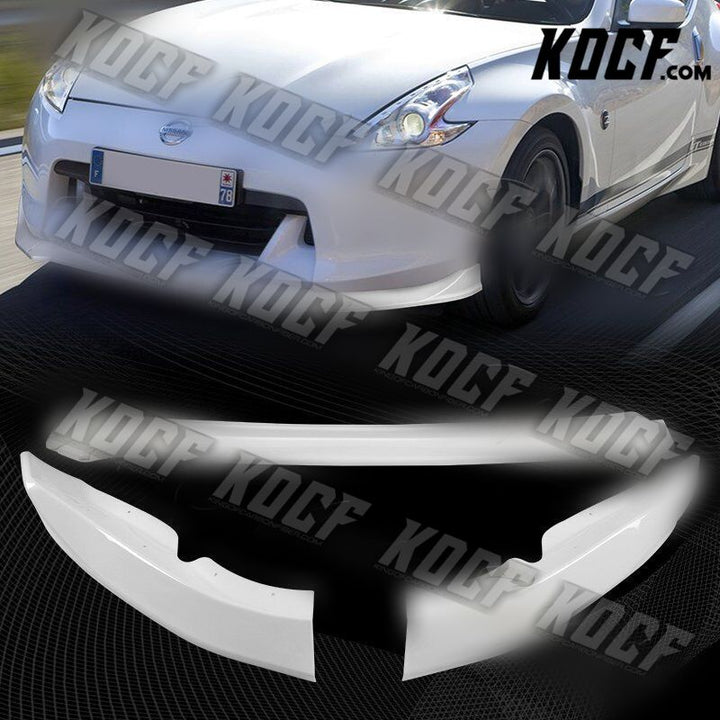 For 09-12 Nissan 370Z CT-Style Painted White Front Bumper Splitter Spoiler Lip - KOCF.com - Car Parts