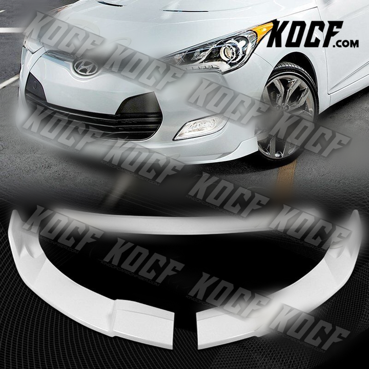 For 12-17 Hyundai Veloster Base Painted White Front Bumper Splitter Spoiler Lip - KOCF.com - Car Parts