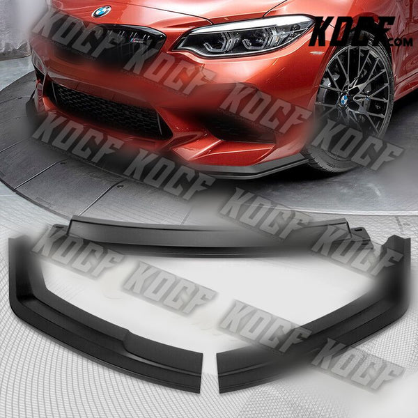 For 2016-2020 BMW M2 F87 RA-Style Matt Black Front Bumper Spoiler Splitter Lip - KOCF.com - Car Parts