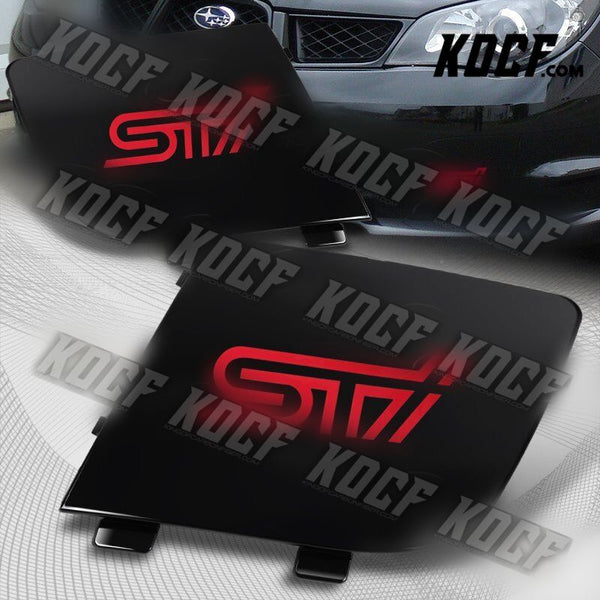 For 06-07 Subaru Impreza WRX STi Painted Black Fog Light Lamp Bumper Bezel Cover