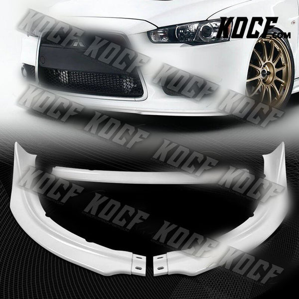 For 2009-2015 Lancer GT GTS RA-Style Painted White Front Bumper Body Spoiler Lip - KOCF.com - Car Parts