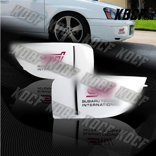 For 04-05 Subaru Impreza WRX STi White Fog Light Lamp Bumper Bezel Cover Cap - KOCF.com - Car Parts