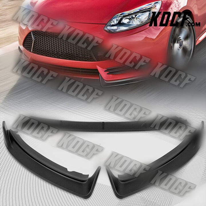 For 2012-2014 Ford Focus ST MK3 GT-Style Matt Black Front Bumper Spoiler Lip - KOCF.com - Car Parts