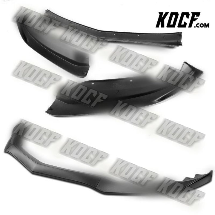 For 2015-2018 Cadillac ATS Matt Black Front Bumper Body Kit Spoiler Lip 3pcs - KOCF.com - Car Parts