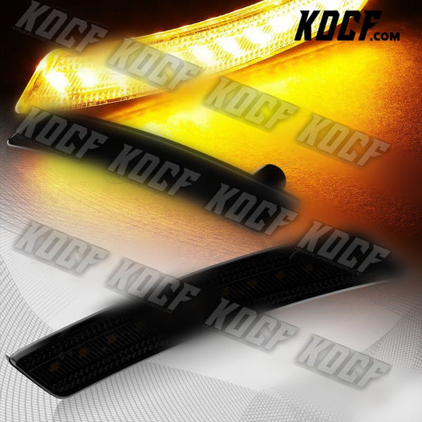 For 2007-2015 Mini Cooper Amber LED Smoke Front Fender Side Marker Lights 2pcs - KOCF.com - Car Parts