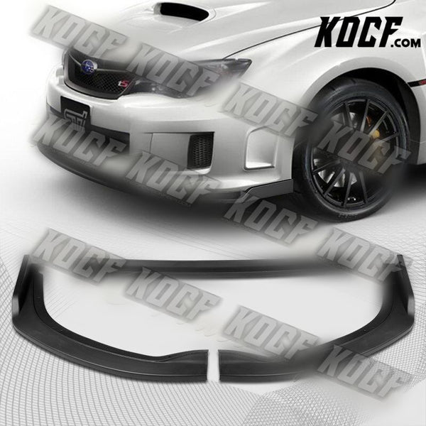 For 2011-2014 Subaru WRX STi CS2-Style JDM Unpainted Black Front Bumper Body Lip - KOCF.com - Car Parts