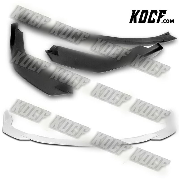 For 2019-2022 Toyota Corolla Hatchback TS-Style Painted White Front Bumper Lip - KOCF.com - Car Parts