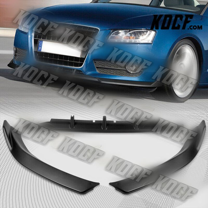 For 2008-2012 Audi A5/Quattro STP-Style Matt Black Front Bumper Body Spoiler Lip - KOCF.com - Car Parts