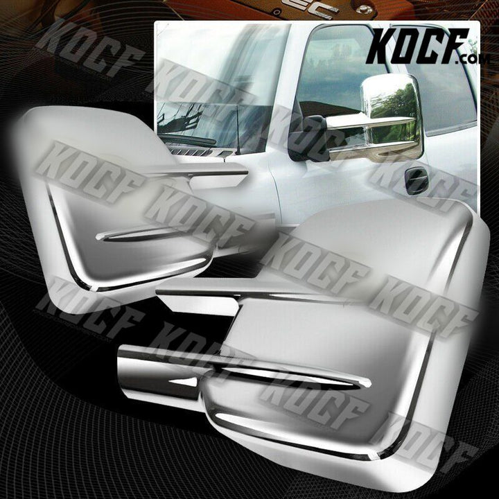 For Chevy/Silverado/GMC/Sierra 2500HD/3500HD Chrome ABS Side Towing Mirror Cover - KOCF.com - Car Parts