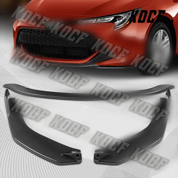 For 2019-2022 Toyota Corolla Hatchback TS-Style Carbon Painted Front Bumper Lip - KOCF.com - Car Parts