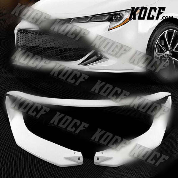 For 2019-2022 Toyota Corolla Hatchback TS-Style Painted White Front Bumper Lip - KOCF.com - Car Parts