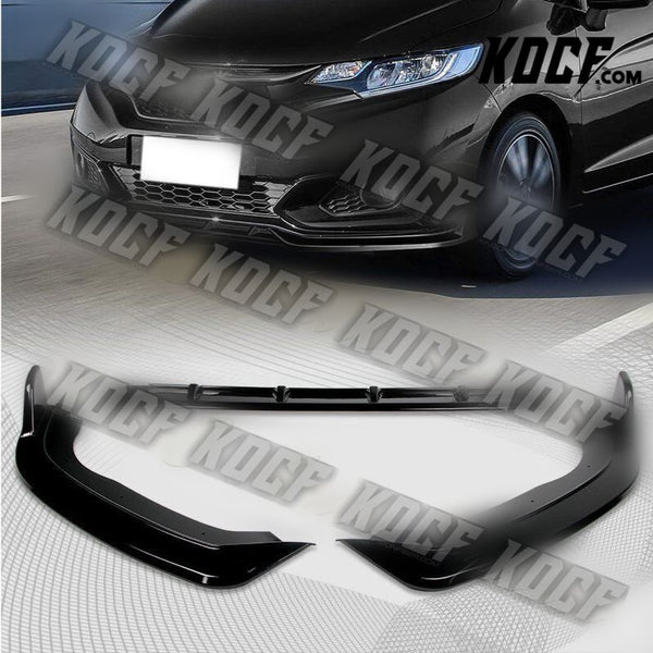 For 18-21 Honda Fit Painted Black JDM Front Bumper Body Kit Spoiler Lip 3PCS - KOCF.com - Car Parts