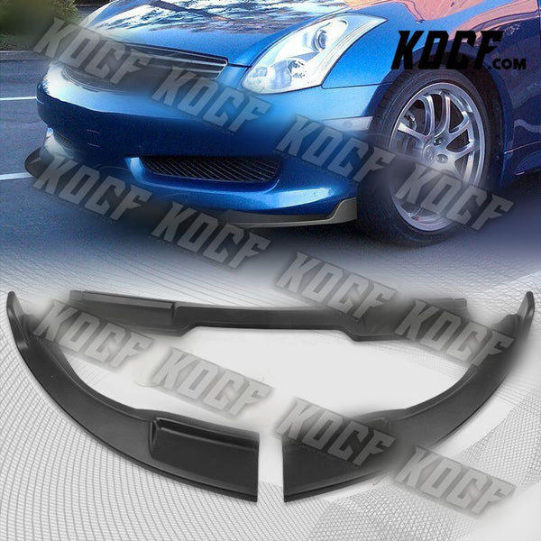 For 2003-2007 Infiniti G35 Coupe GT-Style Matt Black Front Bumper Spoiler Lip - KOCF.com - Car Parts