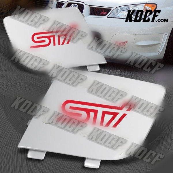 For 2006-2007 Subaru Impreza WRX STi White Fog Light Lamp Bumper Bezel Cover Cap - KOCF.com - Car Parts