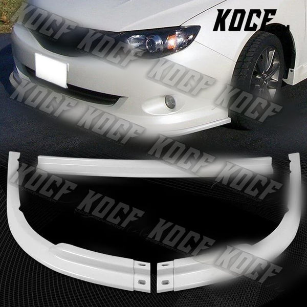 For 2008-2010 Subaru Impreza WRX Premium CS-Style Painted White Front Bumper Lip - KOCF.com - Car Parts