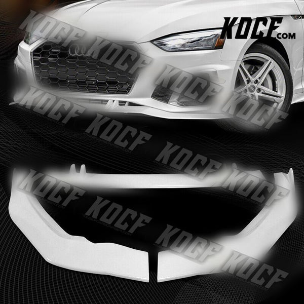 For 2020-2022 Audi A5 S5 S-Line Painted White Front Bumper Spoiler Splitter Lip - KOCF.com - Car Parts