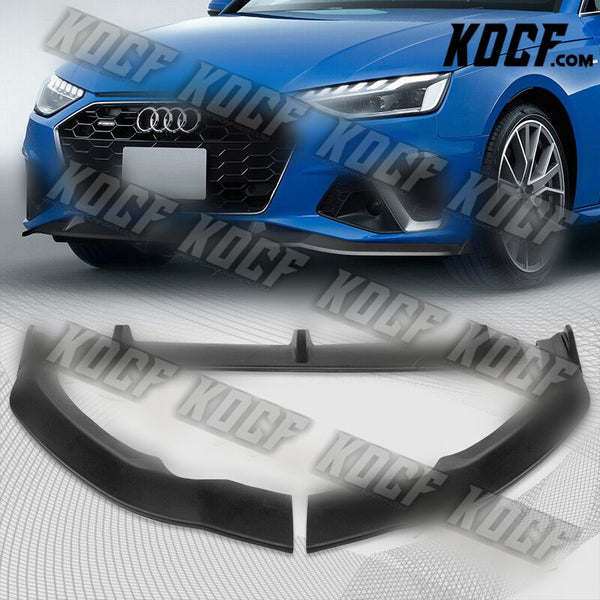 For 2020-2022 Audi A4 S4 B10 S-Line Matt Black Front Bumper Spoiler Splitter Lip - KOCF.com - Car Parts