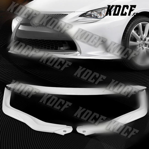 For 2015-2018 Lexus RC300 RC350 AG-Style Painted White Front Bumper Spoiler Lip - KOCF.com - Car Parts