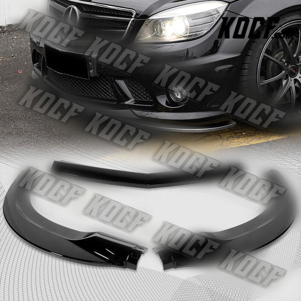 For 2008-2011 Mercedes-Benz W204 C63 AMG Painted Black Front Bumper Spoiler Lip - KOCF.com - Car Parts