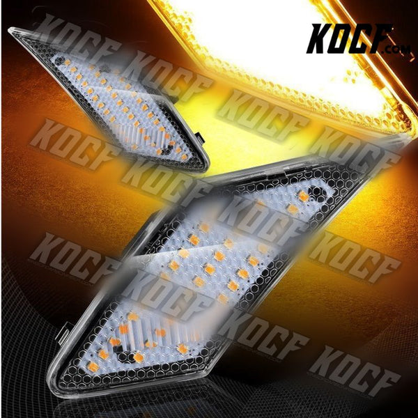 For 2017-2020 Toyota 86 Clear Lens Amber LED Turn Signal Side Marker Lights Lamp - KOCF.com - Car Parts