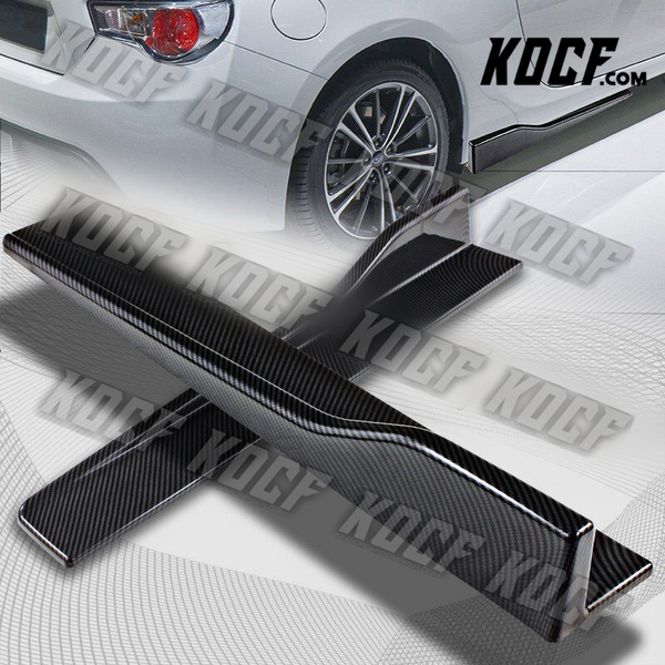 Universal Carbon Style Side Skirt Rocker Splitters Diffuser Winglet Wind 23.5"x4 - KOCF.com - Car Parts