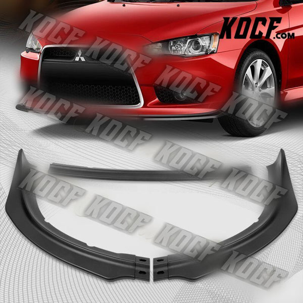 For 2009-2015 Lancer GT GTS RA-Style Matt Black Front Bumper Body Spoiler Lip - KOCF.com - Car Parts