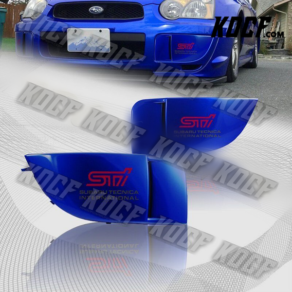 For 2004-2005 Subaru Impreza WRX STi Blue Fog Light Lamp Bumper Bezel Cover Cap - KOCF.com - Car Parts