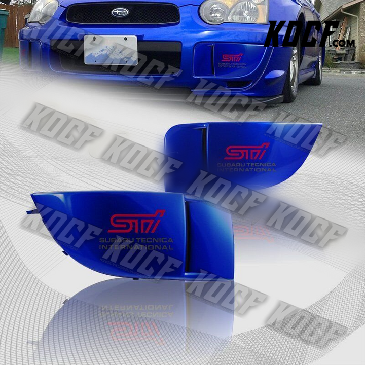 For 2004-2005 Subaru Impreza WRX STi Blue Fog Light Lamp Bumper Bezel Cover Cap - KOCF.com - Car Parts