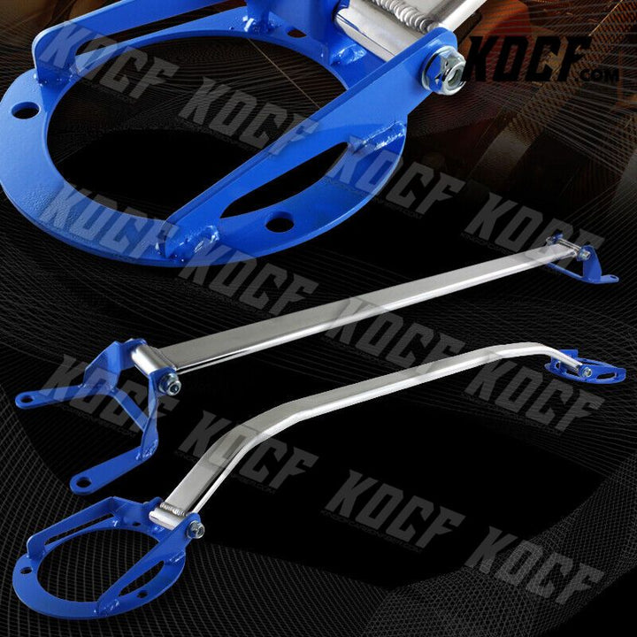 For 2008-2014 Subaru Impreza WRX STI Aluminum Front+Rear Upper Strut Bar-Blue - KOCF.com - Car Parts