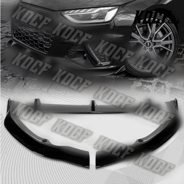 For 2020-2022 Audi A4 S4 B10 S-Line Painted Black Front Bumper Body Spoiler Lip - KOCF.com - Car Parts