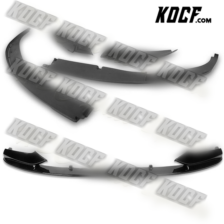 For 2011-2016 BMW F10 528i 530i M-Sport Painted Black Front Bumper Spoiler Lip - KOCF.com - Car Parts