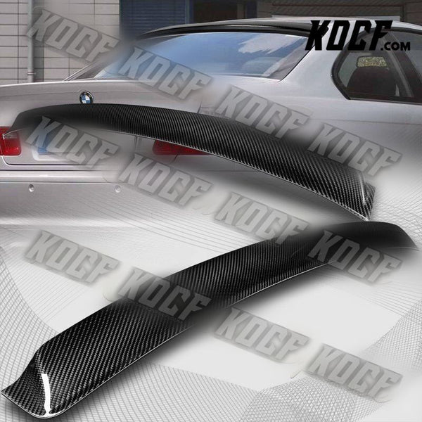 For 1999-2005 BMW E46 3-Series Coupe Carbon Fiber Roof Visor+Trunk Lid Spoiler - KOCF.com - Car Parts