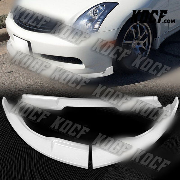 For 2003-2007 Infiniti G35 Coupe GT-Style Painted White Front Bumper Spoiler Lip - KOCF.com - Car Parts