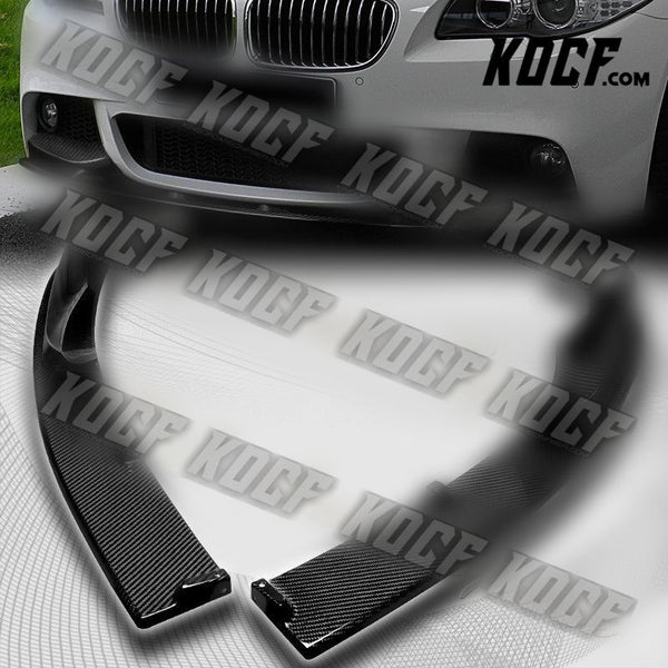 For 2011-2016 BMW F10 528i 530i M-Sport Carbon Fiber Front Bumper Spoiler Lip