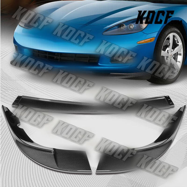 For 2005-2013 Corvette C6 ZR1-Style Base Carbon Painted Front Bumper Spoiler Lip - KOCF.com - Car Parts