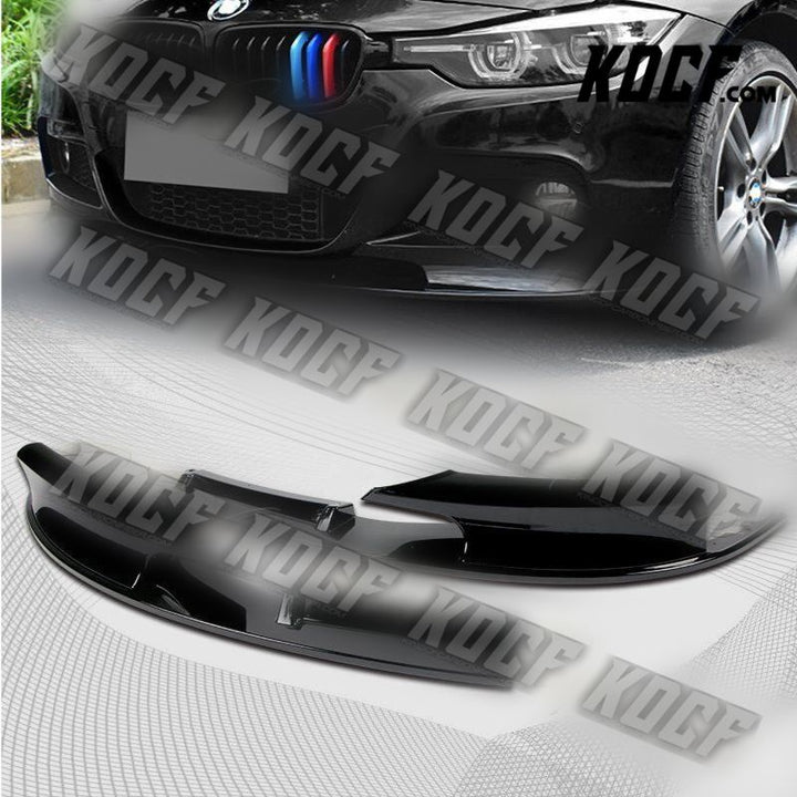 For 12-18 BMW 3-Series M-Sport M-Tech F30 F35 Painted Black Front Bumper Lip Kit - KOCF.com - Car Parts