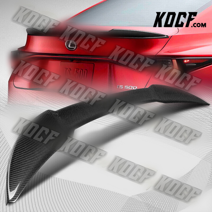 For 2021-2023 Lexus IS300 IS350 IS500 F-Style Carbon Fiber Trunk Spoiler Wing - KOCF.com - Car Parts