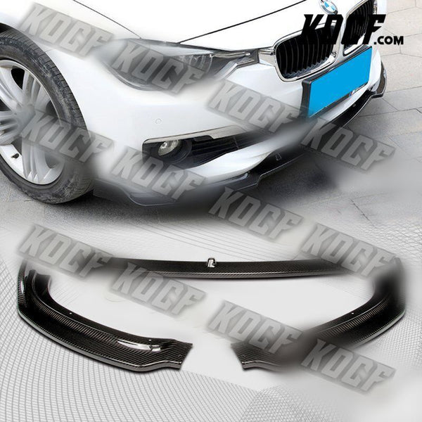 For 2013-2018 BMW F30 3-Series Base Real Carbon Fiber Front Bumper Body Lip 3PC