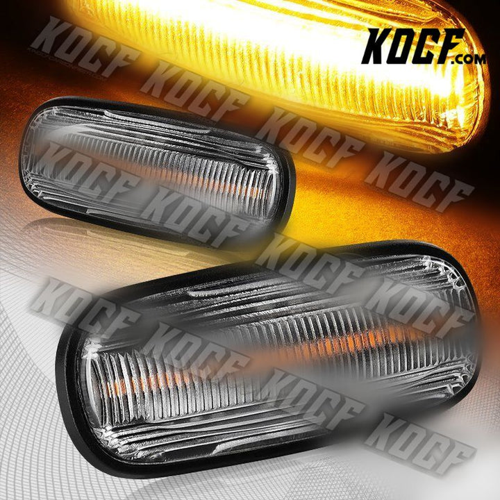 For Land Rover Defender Freelande Clear Amber LED Turn Signal Side Marker Lights - KOCF.com - Car Parts