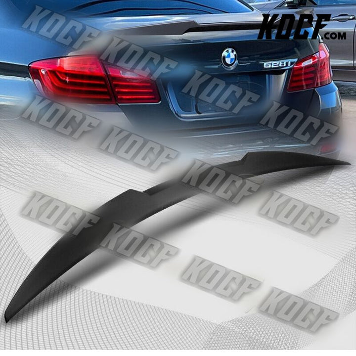 For 2011-2016 BMW 5-Series/M5 F10 F18 W-Power Matt Black Rear Trunk Spoiler Wing - KOCF.com - Car Parts