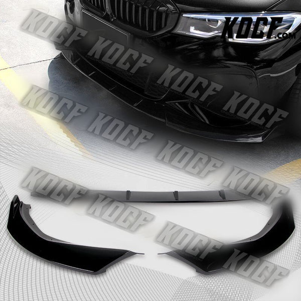 For 19-22 BMW G20 G28 M-Sport M340i Painted Black Front Bumper Body Kit Lip 3PCS - KOCF.com - Car Parts