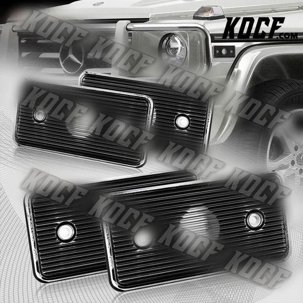 For 2002-2014 Mercedes G500 G550 W463 Clear Lens Front+Rear Side Marker Lights - KOCF.com - Car Parts