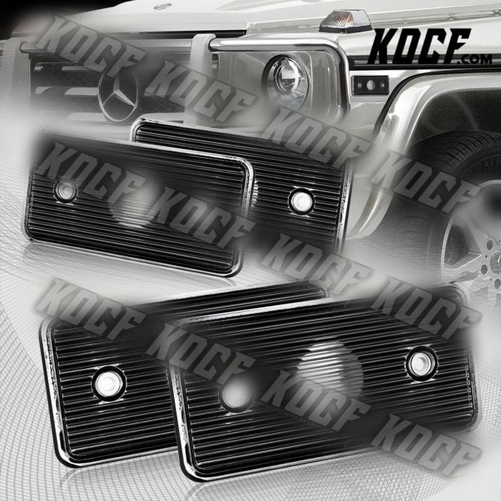 For 2002-2014 Mercedes G500 G550 W463 Clear Lens Front+Rear Side Marker Lights - KOCF.com - Car Parts