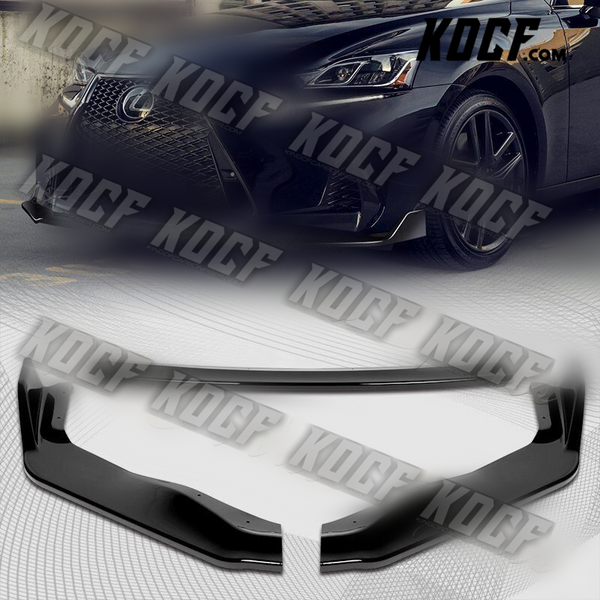 For 17-20 Lexus IS-Series AR-Style Painted BLK Front Bumper Splitter Spoiler Lip - KOCF.com - Car Parts