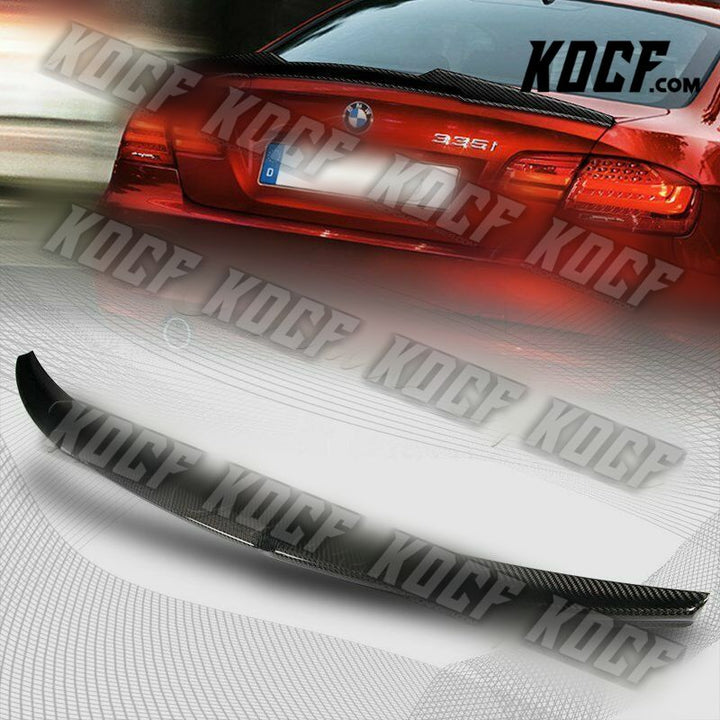 For 2007-2013 BMW 3-Series E92 2DR/Coupe Real Carbon Fiber Rear Trunk Spoiler - KOCF.com - Car Parts